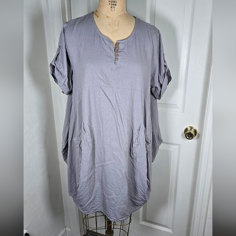 Mauve Womens‎ Oversize Dress Front Pockets XL